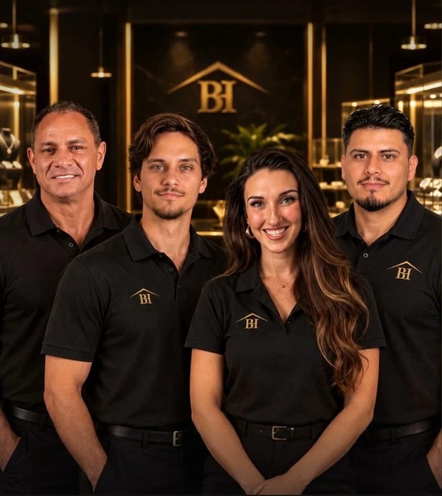 The Black House team: Tommy Silva Sr., Thomas Silva Jr., Haley Silva and Jefferson Hernandez. Image from our story video.