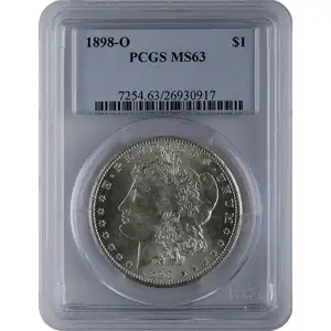 1878-1921 American Silver Morgan Dollar PCGS MS63
