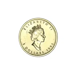 1/10 Canadian Gold Maple Leaf (Not Sealed)