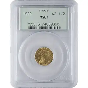 $2.5 U.S. Gold Indian PCGS MS61