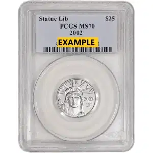 1/4 oz American Platinum Eagle PCGS MS70