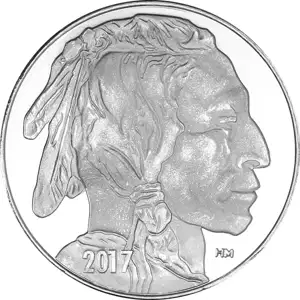 1 oz Silver Round Buffalo Highland Mint