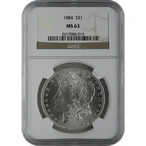 1878-1904 American Silver Morgan Dollar NGC MS63