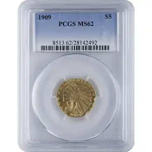 $5 U.S. Gold Indian Pcgs62