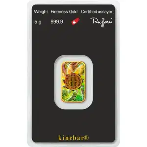 5 Gram Gold Bar Argor-heraeus Kinebar