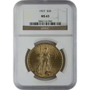 $20 U.S. Gold Saint NGC65