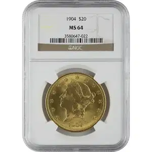 $20 U.S. Gold Liberty NGC64