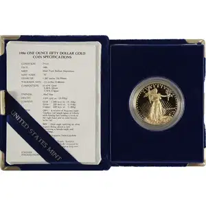 1 oz American Gold Eagle Proof with Original Box and Papers