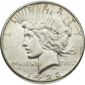 American Silver Peace Dollar Cleaned or Excessive Wear