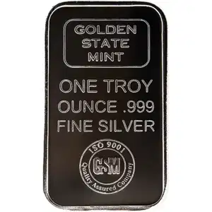 1 oz Silver Bar Golden State Mint
