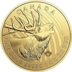 1 oz Royal Canadian Mint Gold Elk