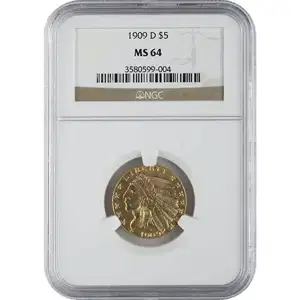$5 U.S. Gold Indian NGC MS64