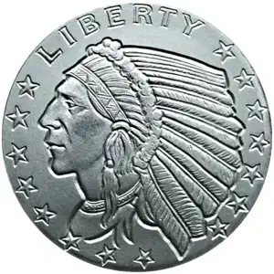 1 oz Silver Round Incuse Indian Design Golden State Mint