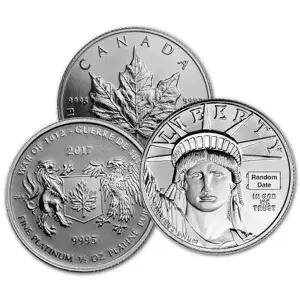 1/2 oz .9995 Platinum Coin Random Type