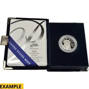 1/2 oz American Platinum Eagle Proof with Original Box and Papers