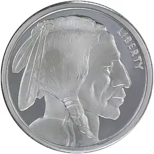 5 oz Silver Round Buffalo Design Golden State Mint