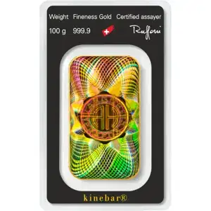 100 Gram Gold Bar Argor-Heraeus Kinebar
