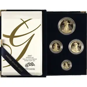 American Gold Eagle 4-piece Proof Set with Original Box and Papers