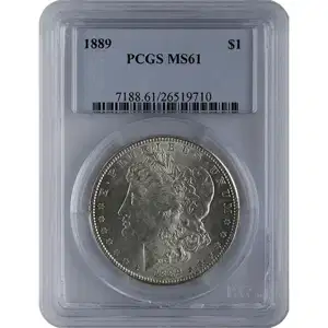 1878-1921 American Silver Morgan Dollar PCGS MS61