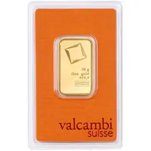 20 Gram Gold Bar Valcambi