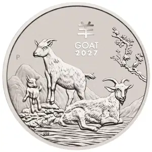 2027 1 oz Perth Mint Silver Goat (Lunar Series)