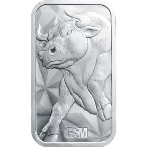 1 oz Silver Bar Bull and Bear Golden State Mint