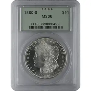 1878-1921 American Silver Morgan Dollar PCGS MS66