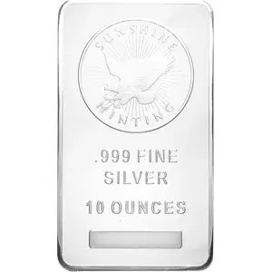10 oz Silver Bar Sunshine Mint