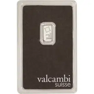 1 Gram Platinum Bar Valcambi