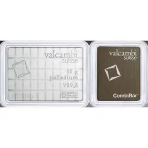 50 Gram Palladium CombiBar Valcambi