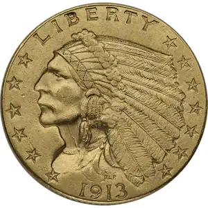 $2.5 U.s Gold Indian AU