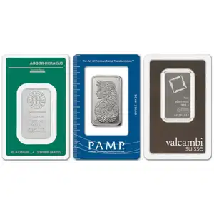 1 oz Platinum Bar Certicard LBMA Brand