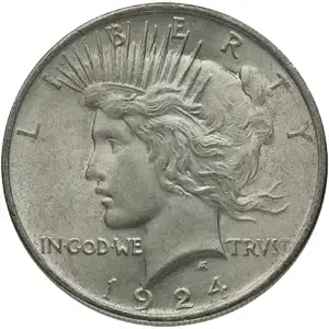 American Silver Peace Dollar AU