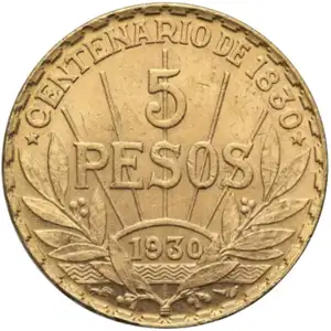 5 Peso Uruguay Gold Coin