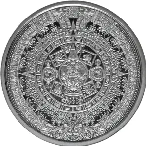 1/4 oz Silver Round Aztec Calendar