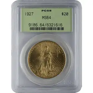 $20 U.S. Gold Saint PCGS64