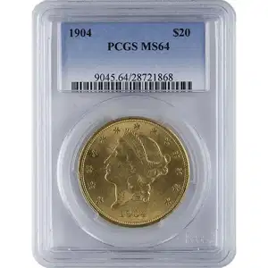 $20 U.S. Gold Liberty PCGS64