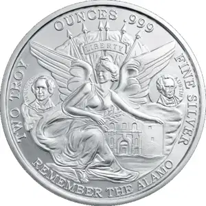 2 oz Silver Round Texas Commemorative