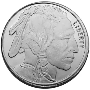 1/2 oz Silver Round Buffalo Highland Mint