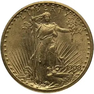 $20 U.S. Gold Saint AU