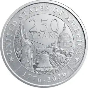 1 oz Silver Round 250TH Anniversary Golden State Mint