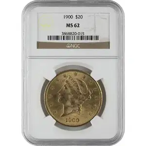 $20 U.S. Gold Liberty NGC62