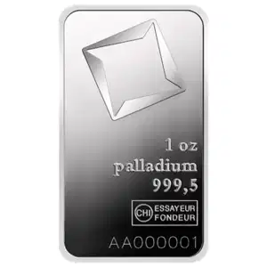 1 oz Palladium Bar Valcambi