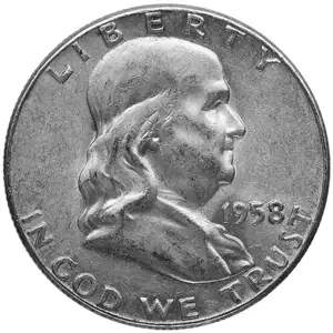 90% American Silver Coins - Franklin Half Dollars