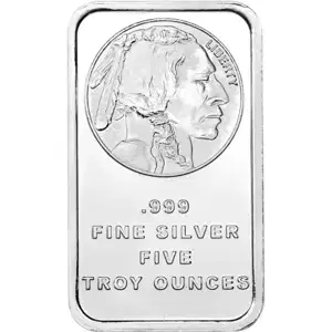 5 oz Silver Bar Buffalo Silvertowne
