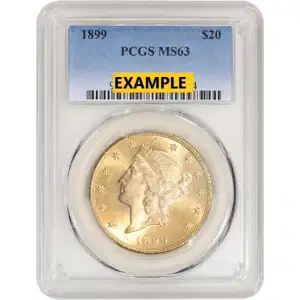 1899 $20 U.S. Gold Liberty PCGS63
