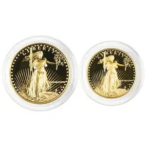2 Piece American Gold Eagle Set Proof (Capsule Only)