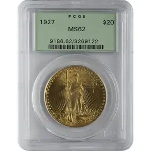 $20 U.S. Gold Saint Pcgs62