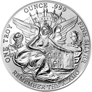 1 oz Silver Round Texas