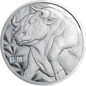 5 oz Silver Round Bull and Bear Golden State Mint